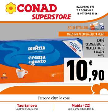 Volantino Conad Superstore - 7/10/2026 - 18/10/2026.