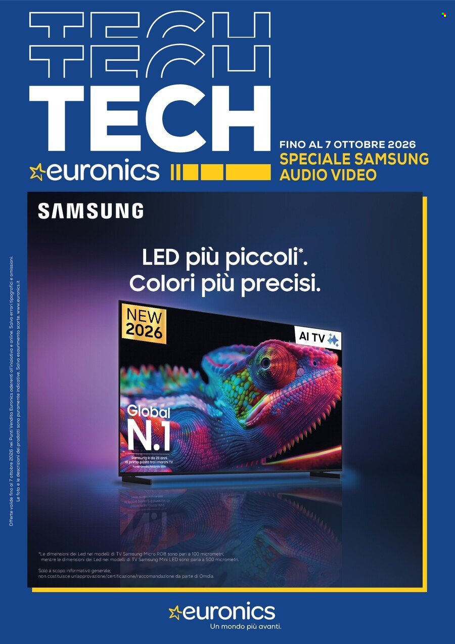 Volantino Euronics - 30/9/2026 - 7/10/2026. Pagina 1