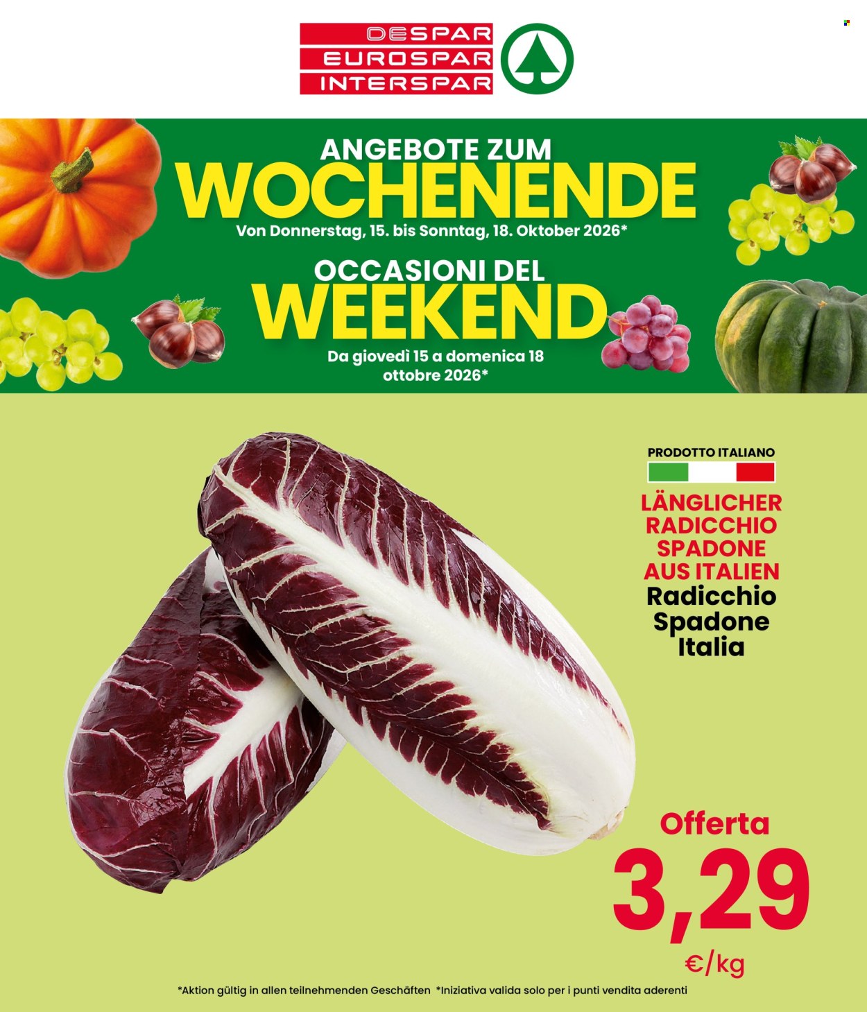Volantino Eurospar - 15/10/2026 - 18/10/2026. Pagina 1