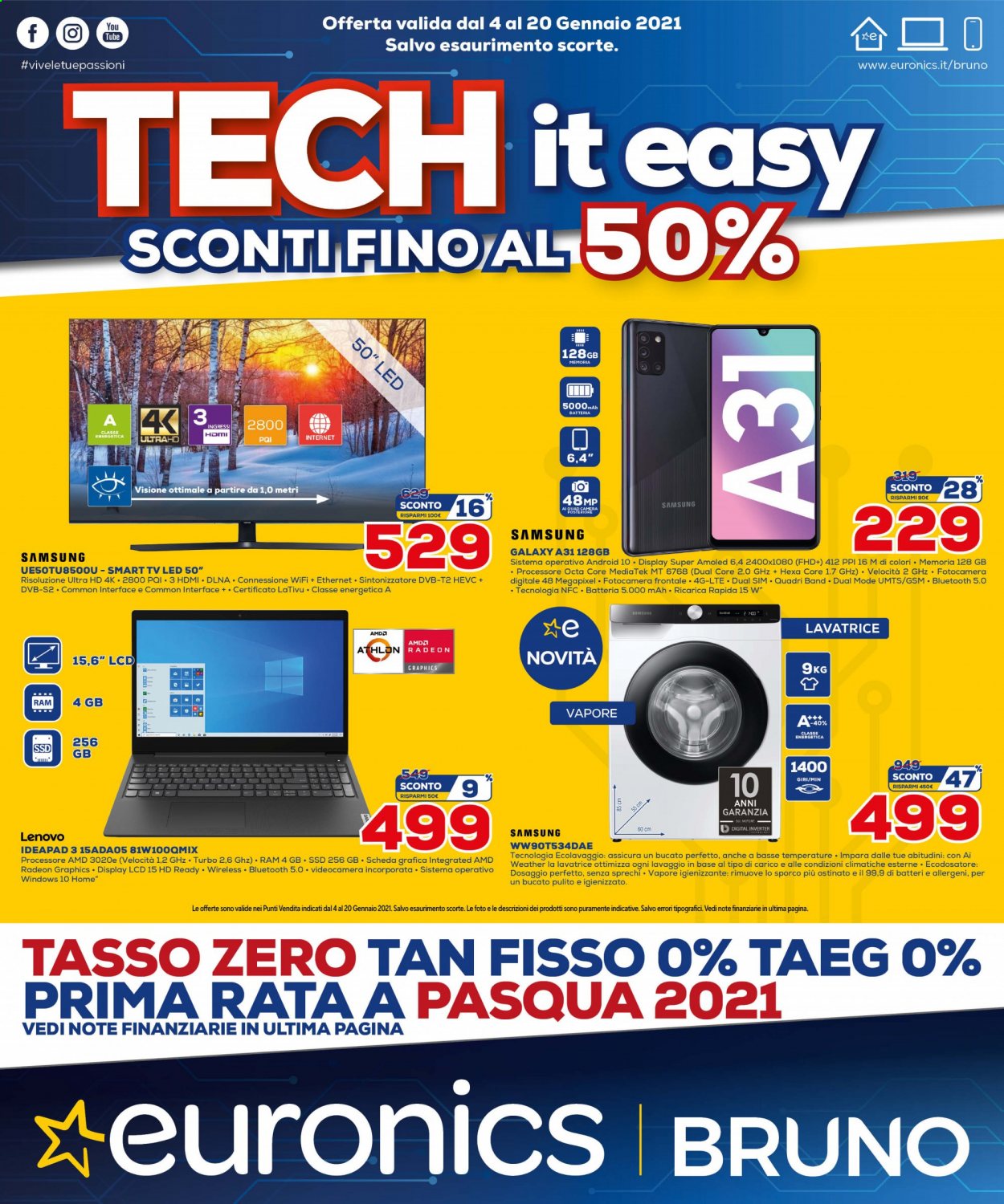 Volantino Euronics - 4/1/2021 - 20/1/2021. Pagina 1