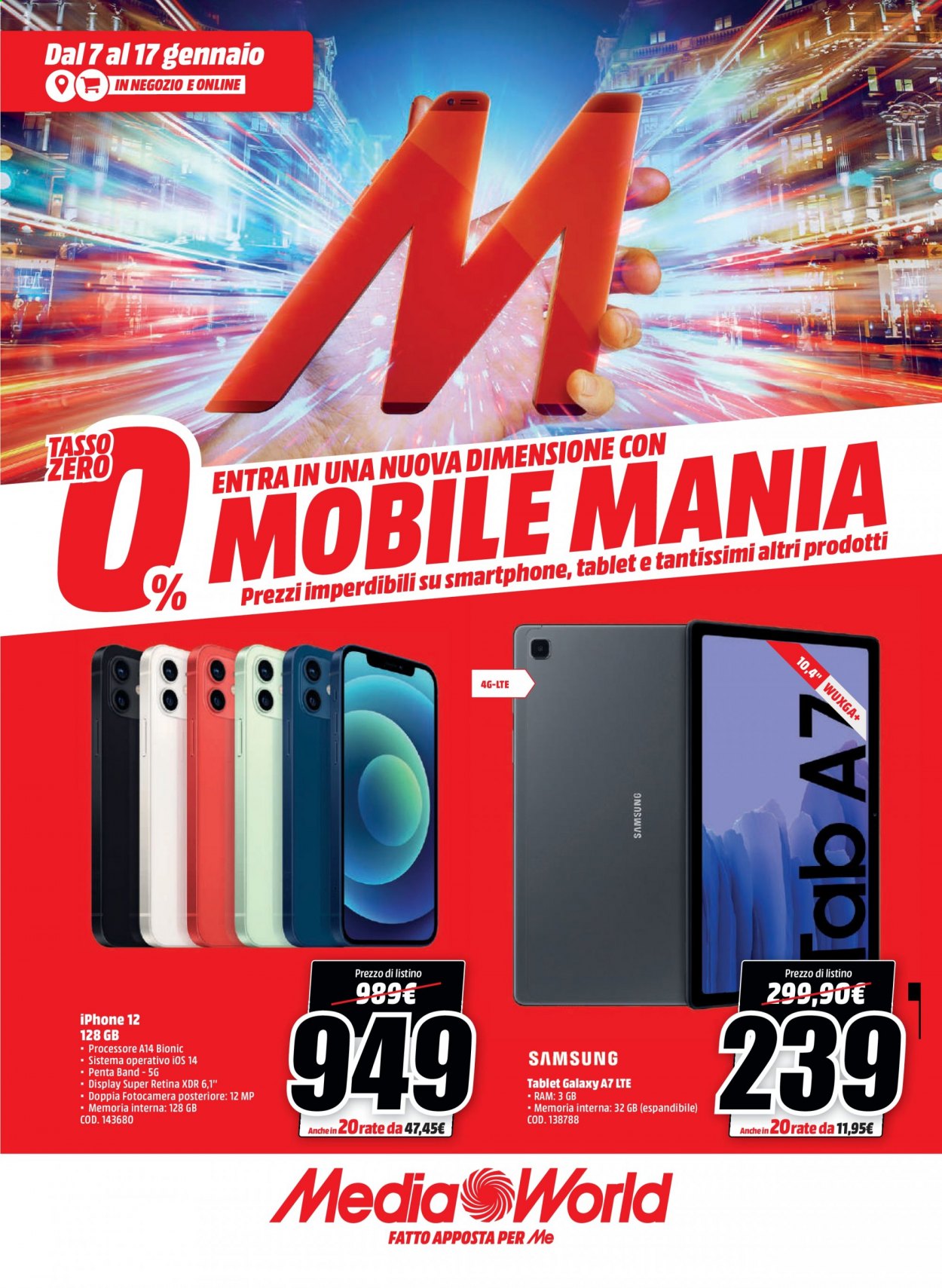 Volantino MediaWorld - 7/1/2021 - 17/1/2021. Pagina 1