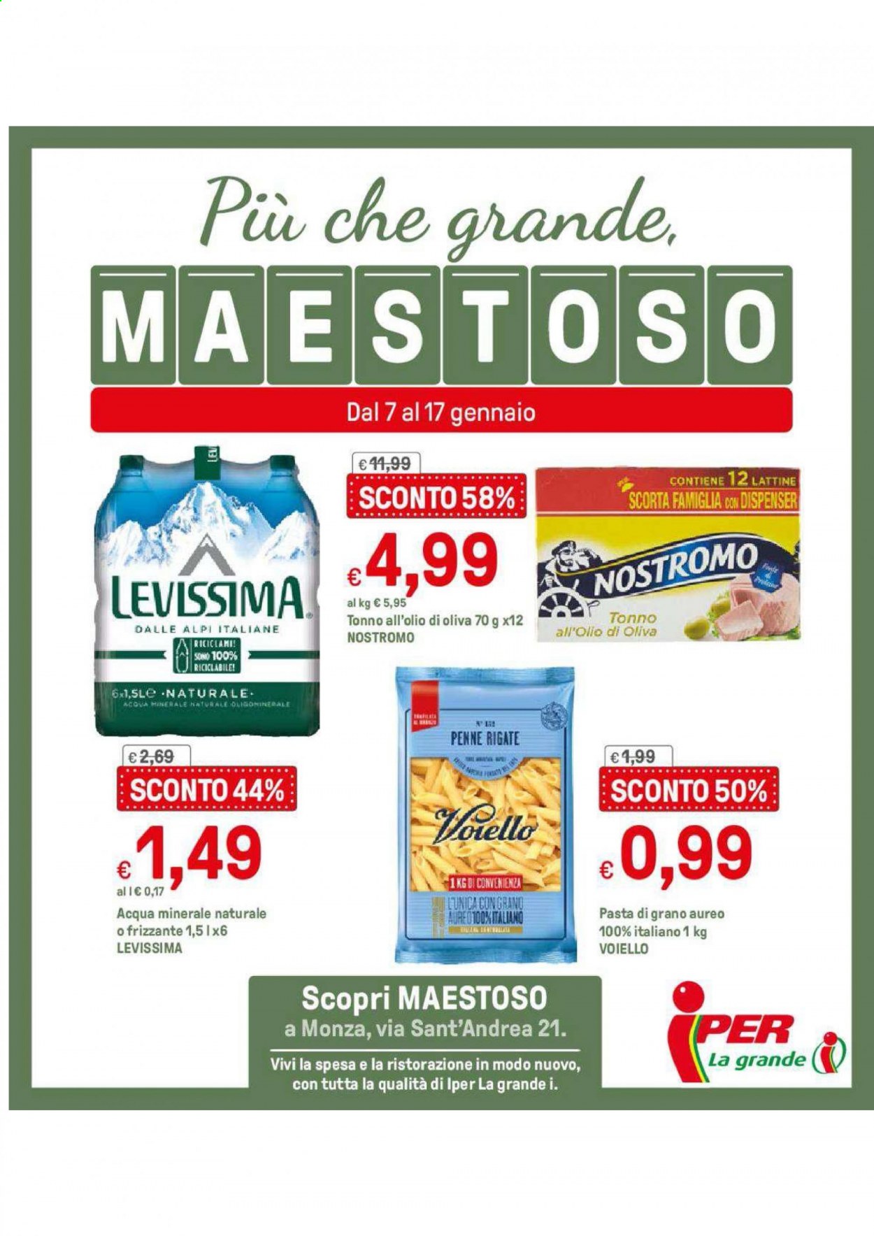 Volantino Iper, La grande i - 7/1/2021 - 17/1/2021. Pagina 1