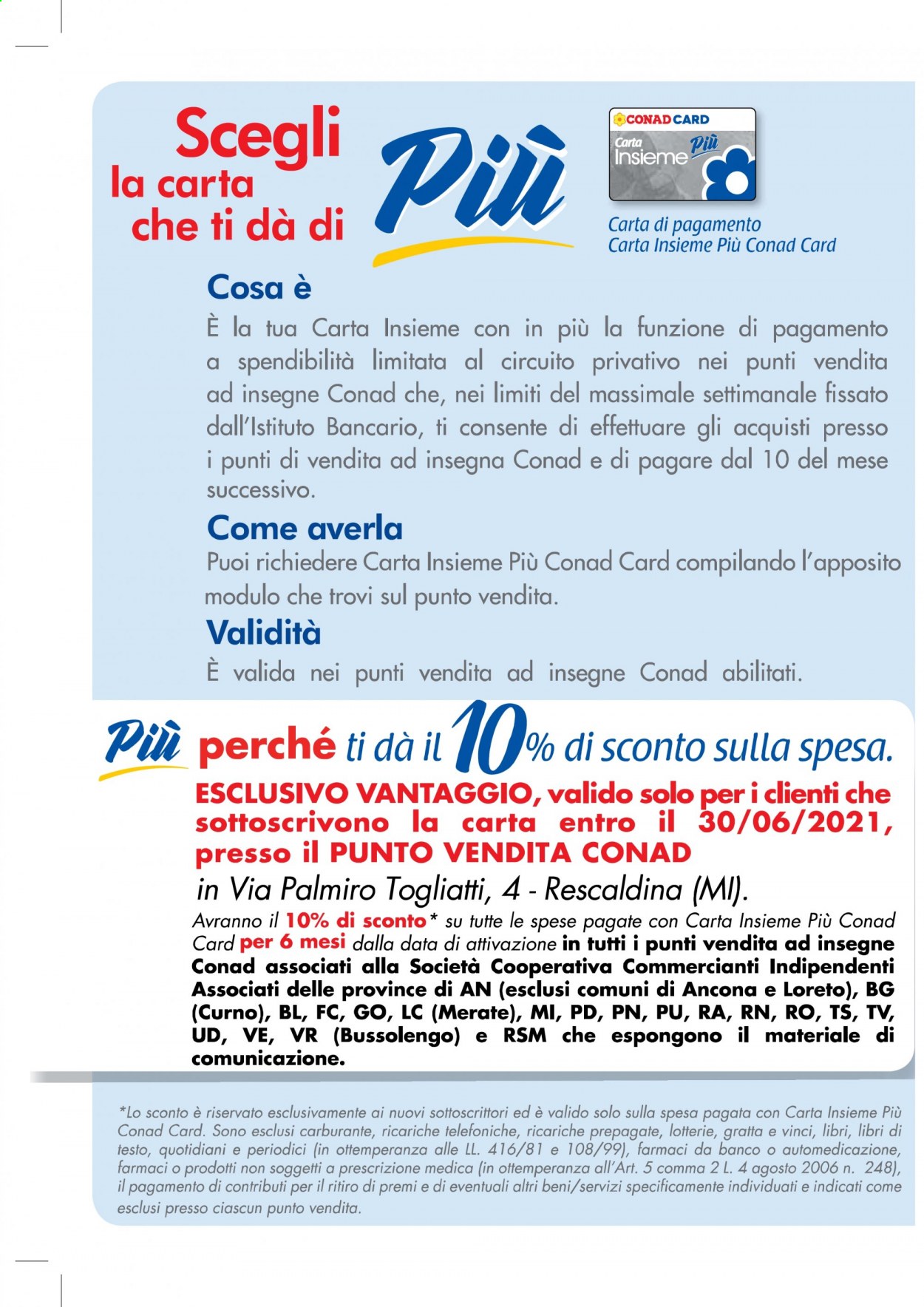 Volantino Conad - 11/11/2020 - 30/6/2021. Pagina 2