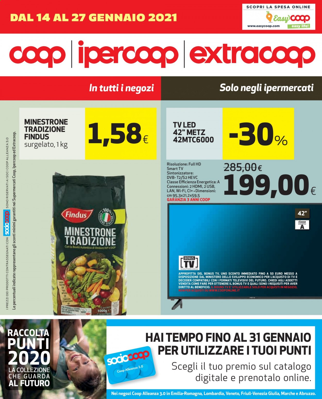 Volantino Coop - 14/1/2021 - 27/1/2021. Pagina 1