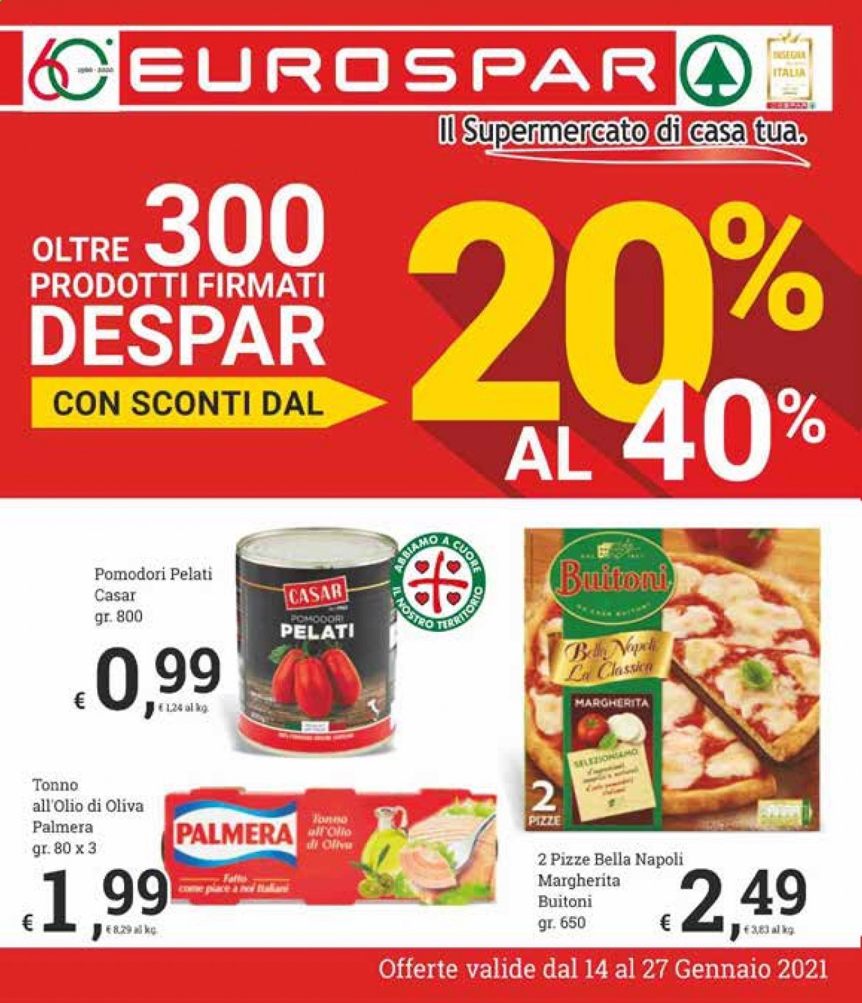 Volantino Eurospar - 14/1/2021 - 27/1/2021. Pagina 1