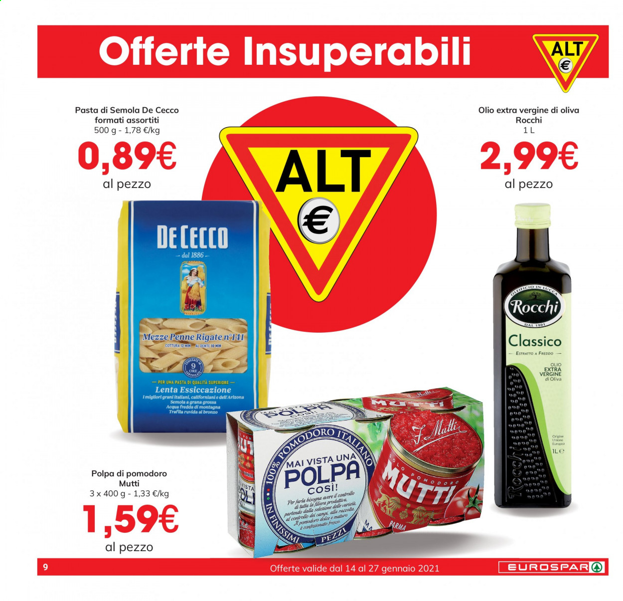 Volantino Eurospar - 14/1/2021 - 27/1/2021. Pagina 9