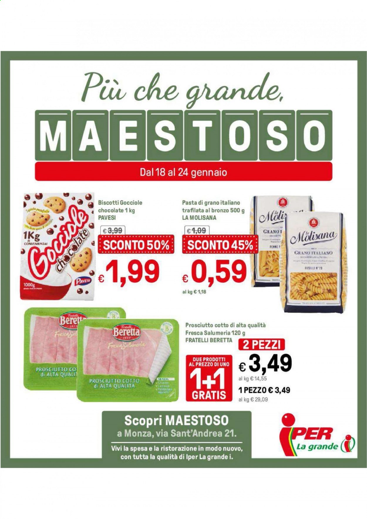 Volantino Iper, La grande i - 18/1/2021 - 24/1/2021. Pagina 1