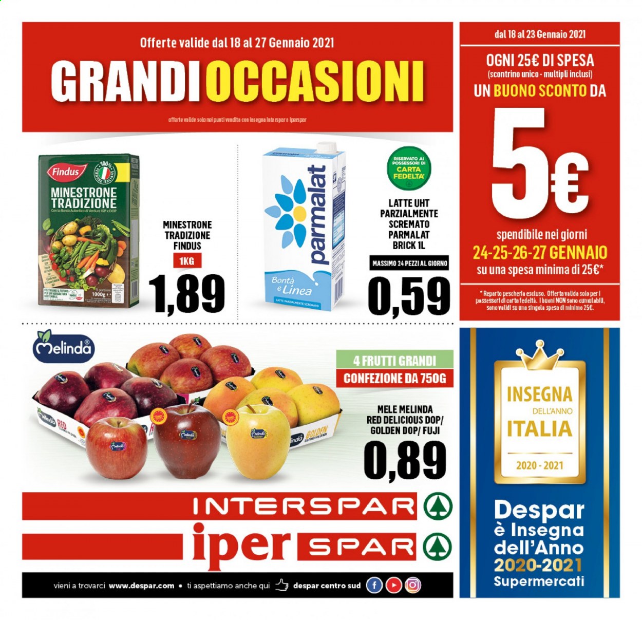 Volantino Interspar - 18/1/2021 - 27/1/2021. Pagina 1