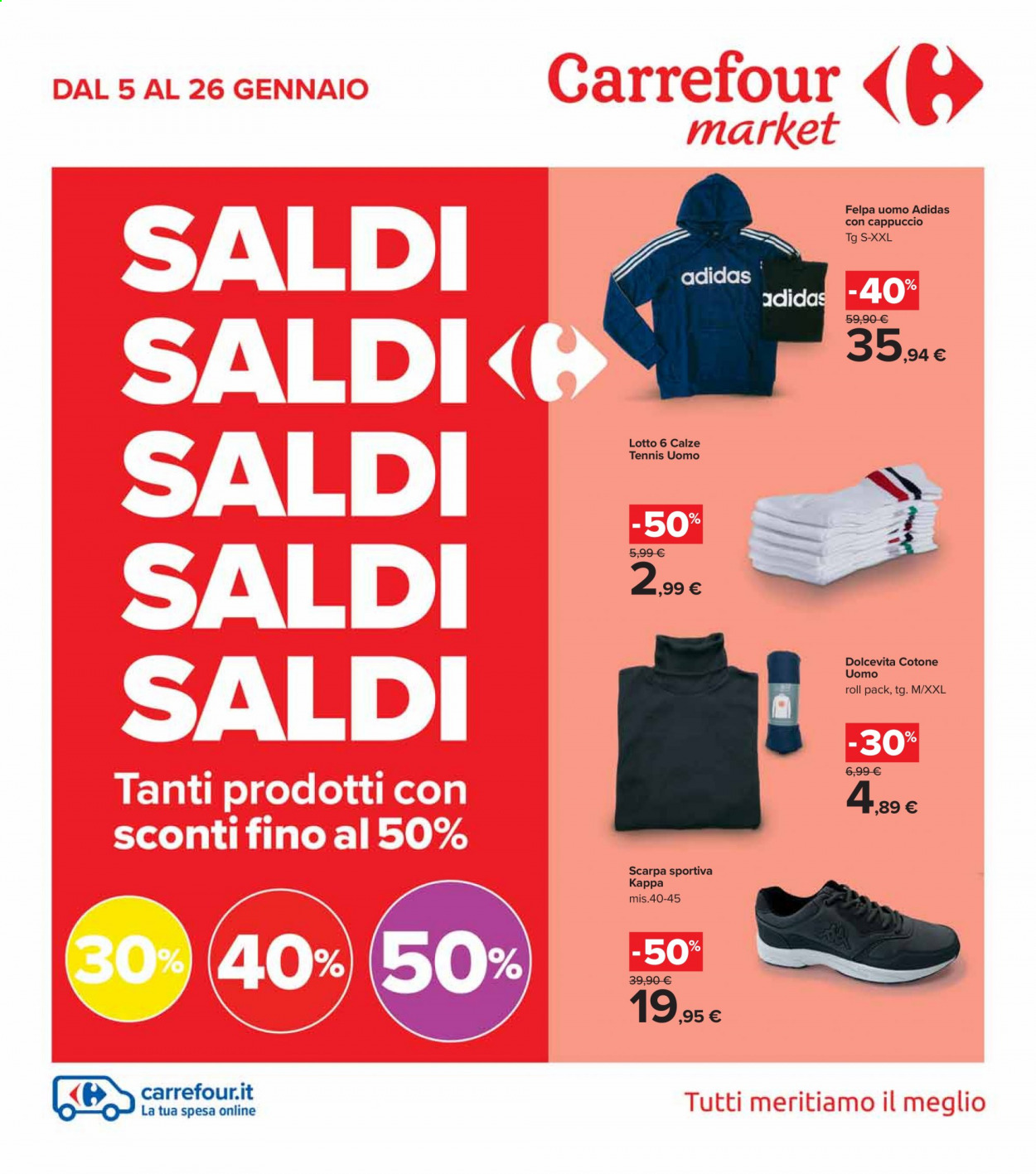 Volantino Carrefour - 5/1/2021 - 26/1/2021. Pagina 1