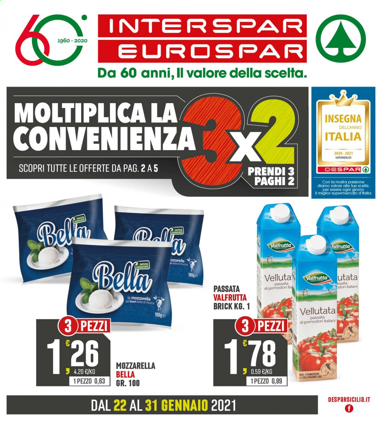 Volantino Eurospar - 22/1/2021 - 31/1/2021. Pagina 1
