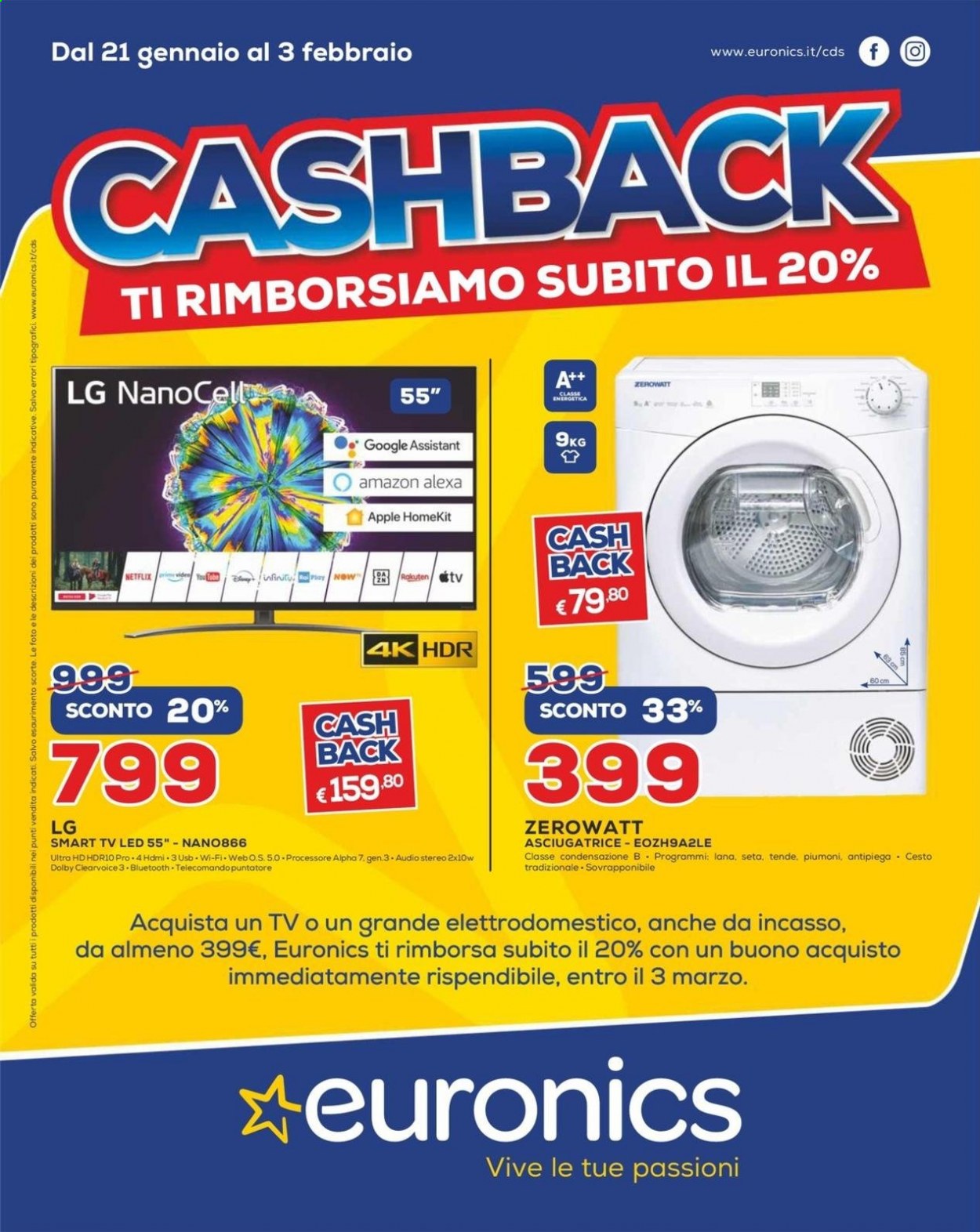 Volantino Euronics - 21/1/2021 - 3/2/2021. Pagina 1