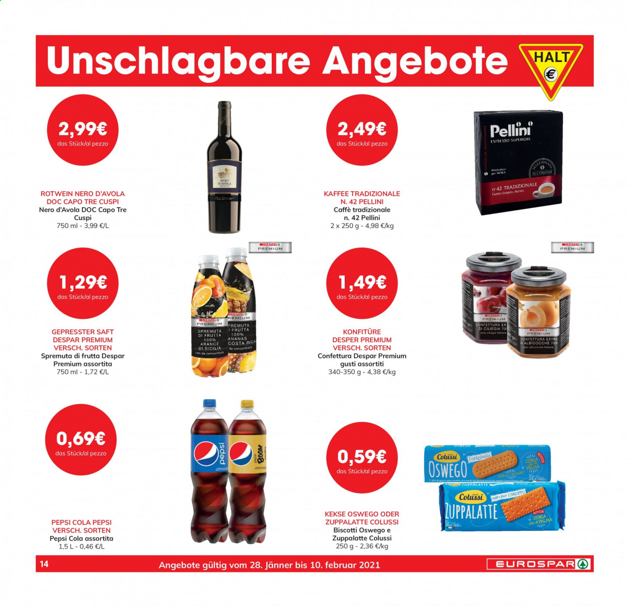 Volantino Eurospar - 28/1/2021 - 10/2/2021. Pagina 14