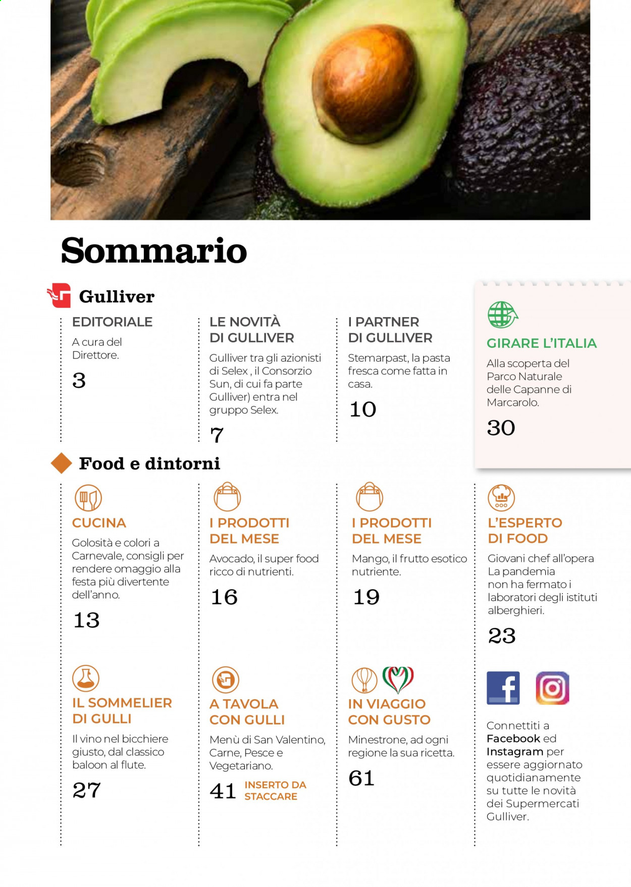 thumbnail - Volantino Gulliver - 1/2/2021 - 28/2/2021 - Prodotti in offerta - mango, avocado, minestrone, pasta fresca, bicchieri flute. Pagina 4.