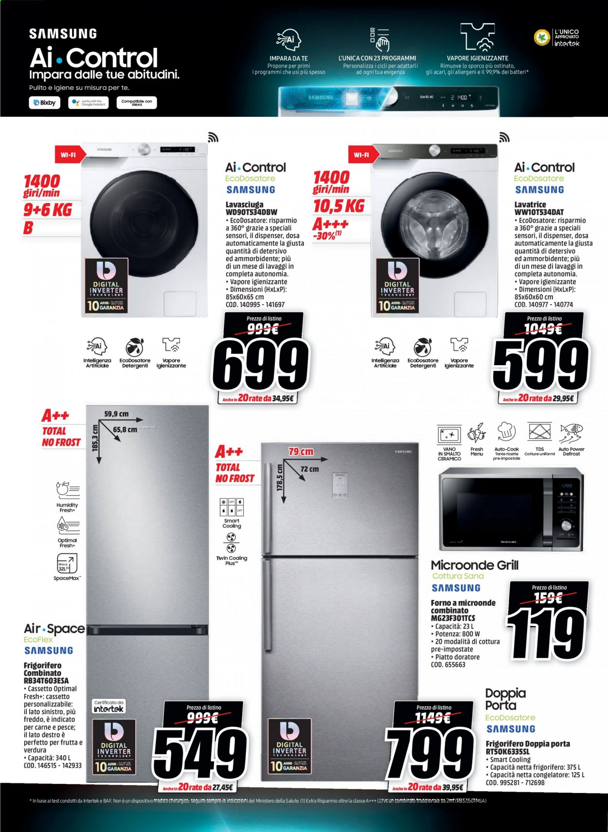 thumbnail - Volantino MediaWorld - 8/2/2021 - 25/2/2021 - Prodotti in offerta - frigorifero, frigorifero combinato, frigorifero due porte, congelatore, lavasciuga. Pagina 6.