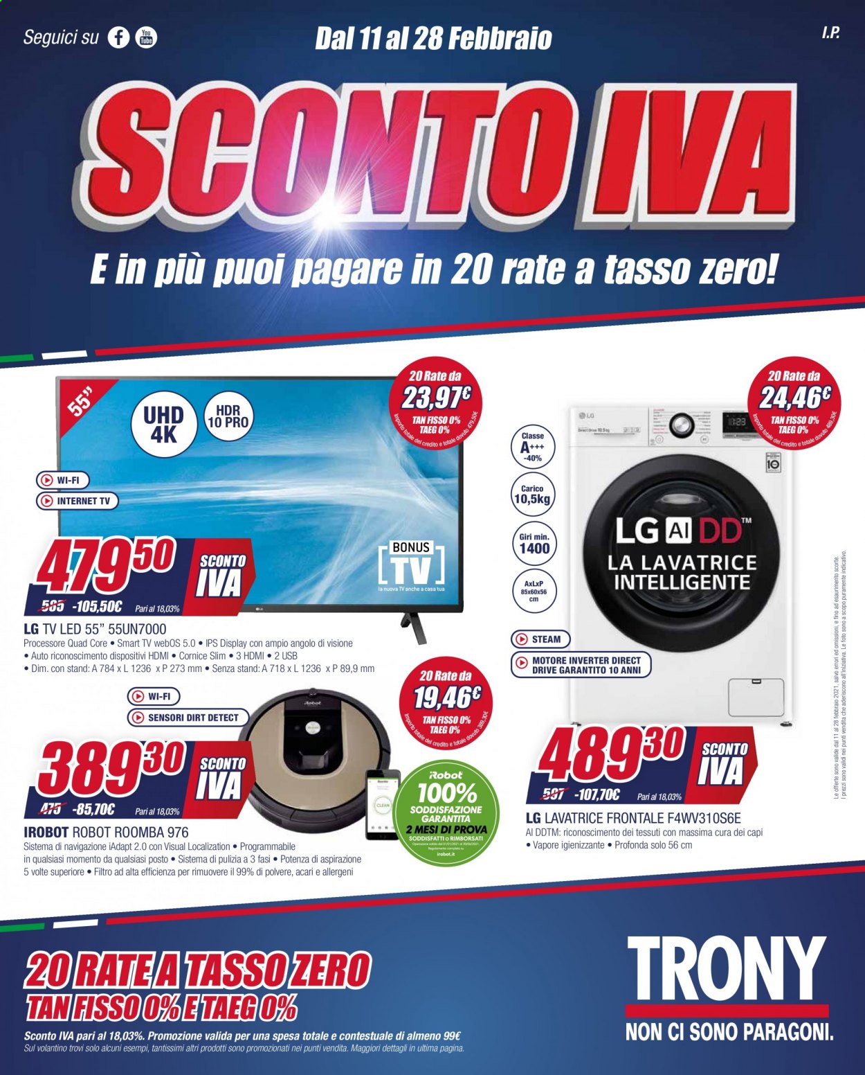 Volantino Trony - 11/2/2021 - 28/2/2021. Pagina 1