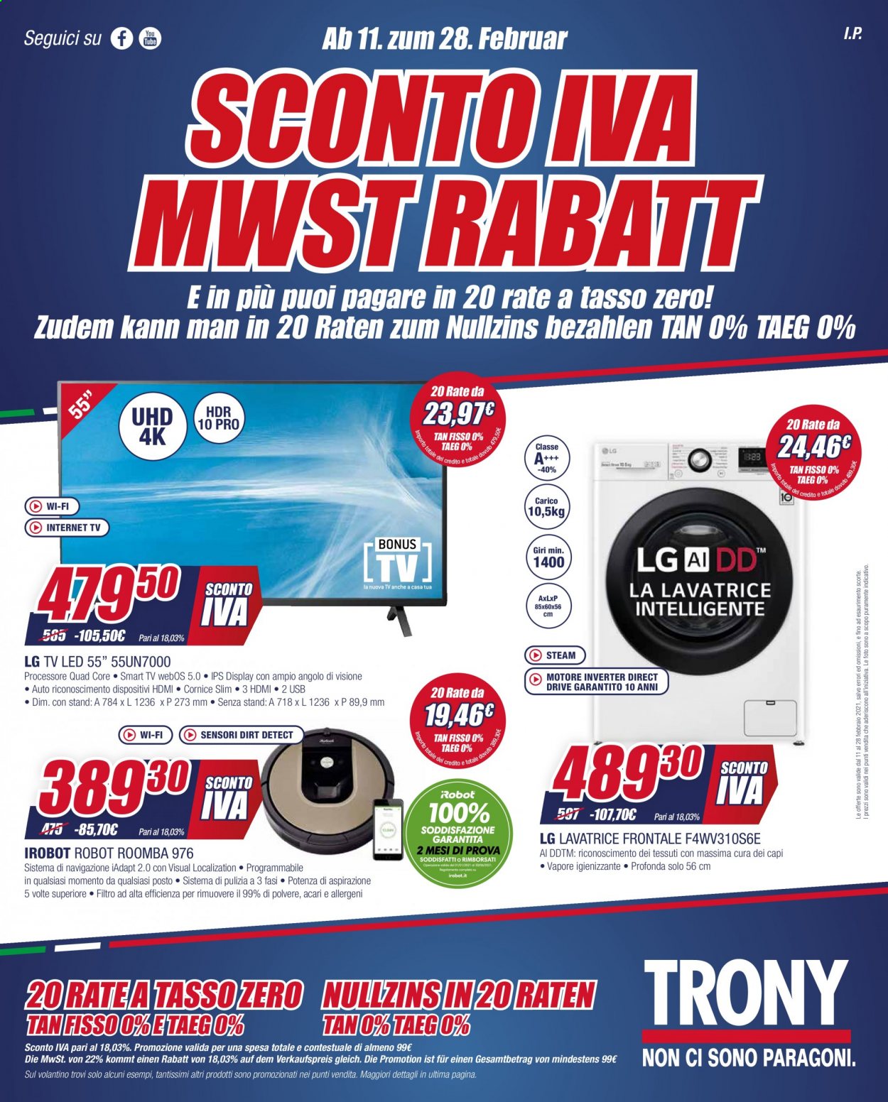 Volantino Trony - 11/2/2021 - 28/2/2021. Pagina 1