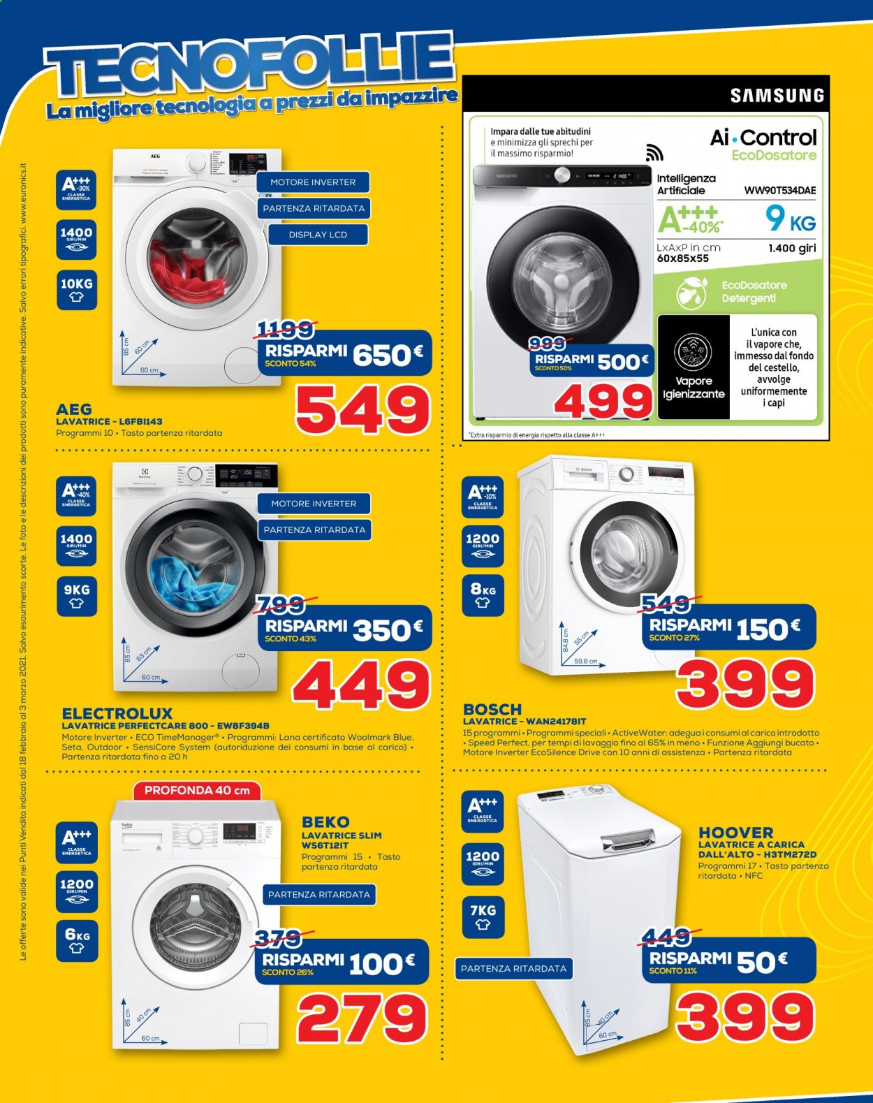 Volantino Euronics - 18/2/2021 - 3/3/2021. Pagina 22
