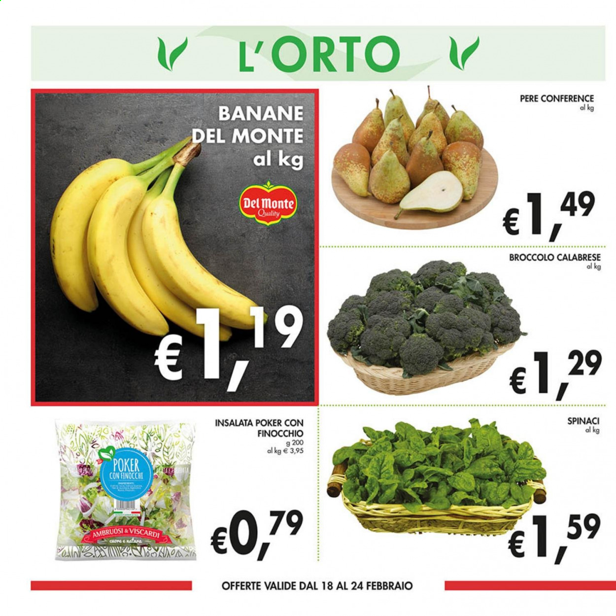 thumbnail - Volantino Sigma - 18/2/2021 - 2/3/2021 - Prodotti in offerta - spinaci, banane, pere, Del Monte. Pagina 4.