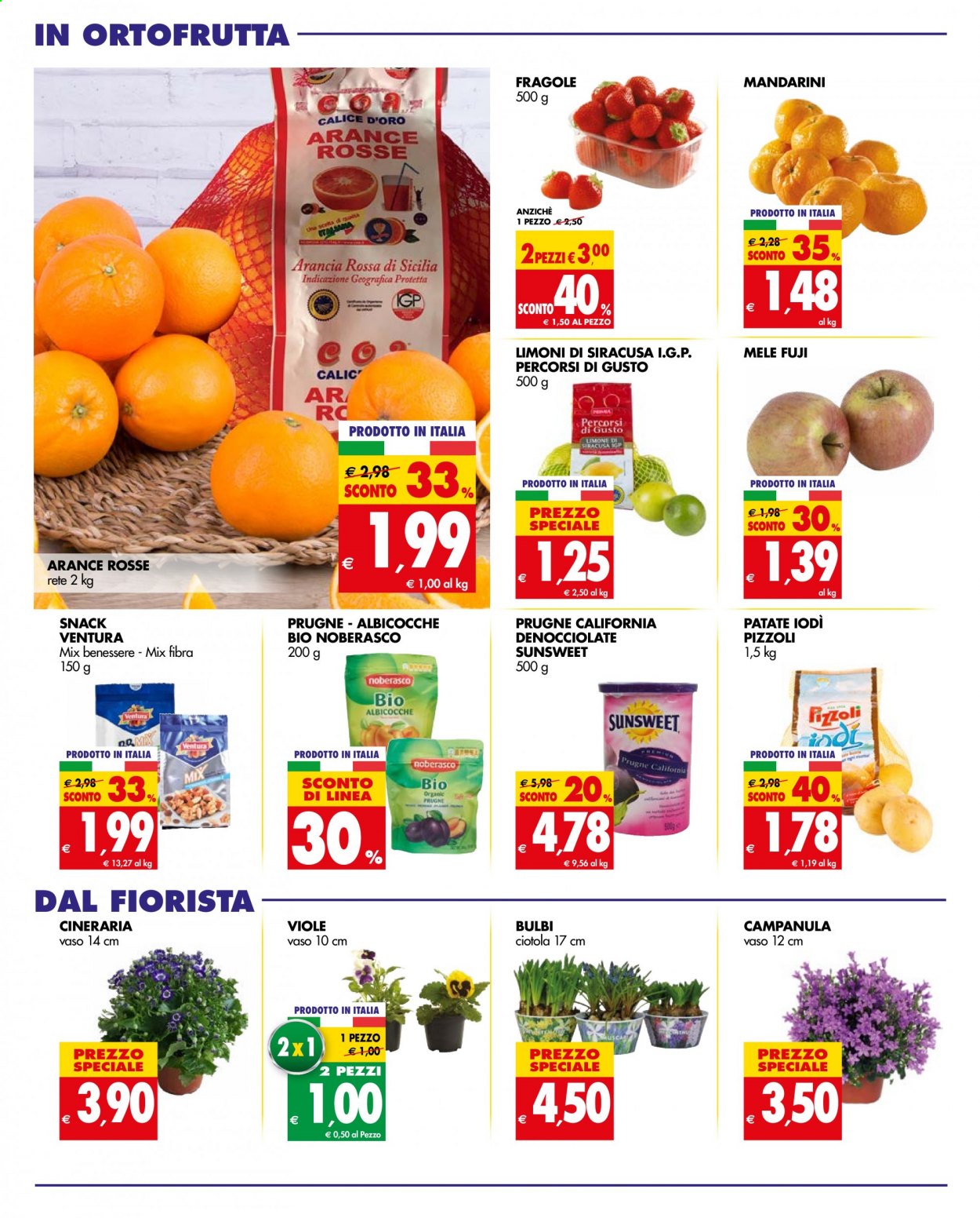 thumbnail - Volantino Tigros - 24/2/2021 - 9/3/2021 - Prodotti in offerta - patate, mele, limoni, albicocche, arance, fragole, prugne, mandarini, ciotola. Pagina 6.
