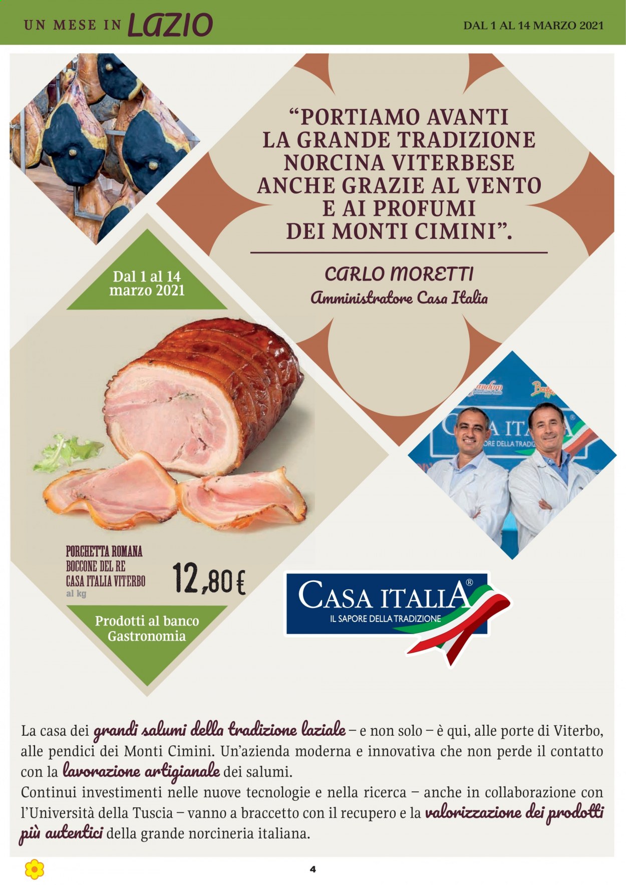 thumbnail - Volantino Conad - 1/3/2021 - 31/3/2021 - Prodotti in offerta - Birra Moretti, birra, porchetta, profumo. Pagina 4.