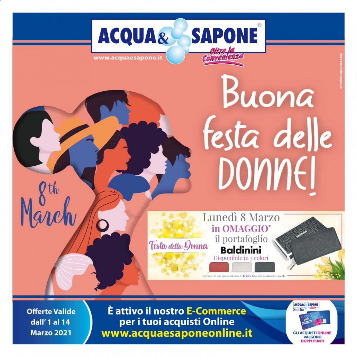 thumbnail - Volantino Acqua & Sapone - 1/3/2021 - 14/3/2021 - Prodotti in offerta - sapone. Pagina 1.