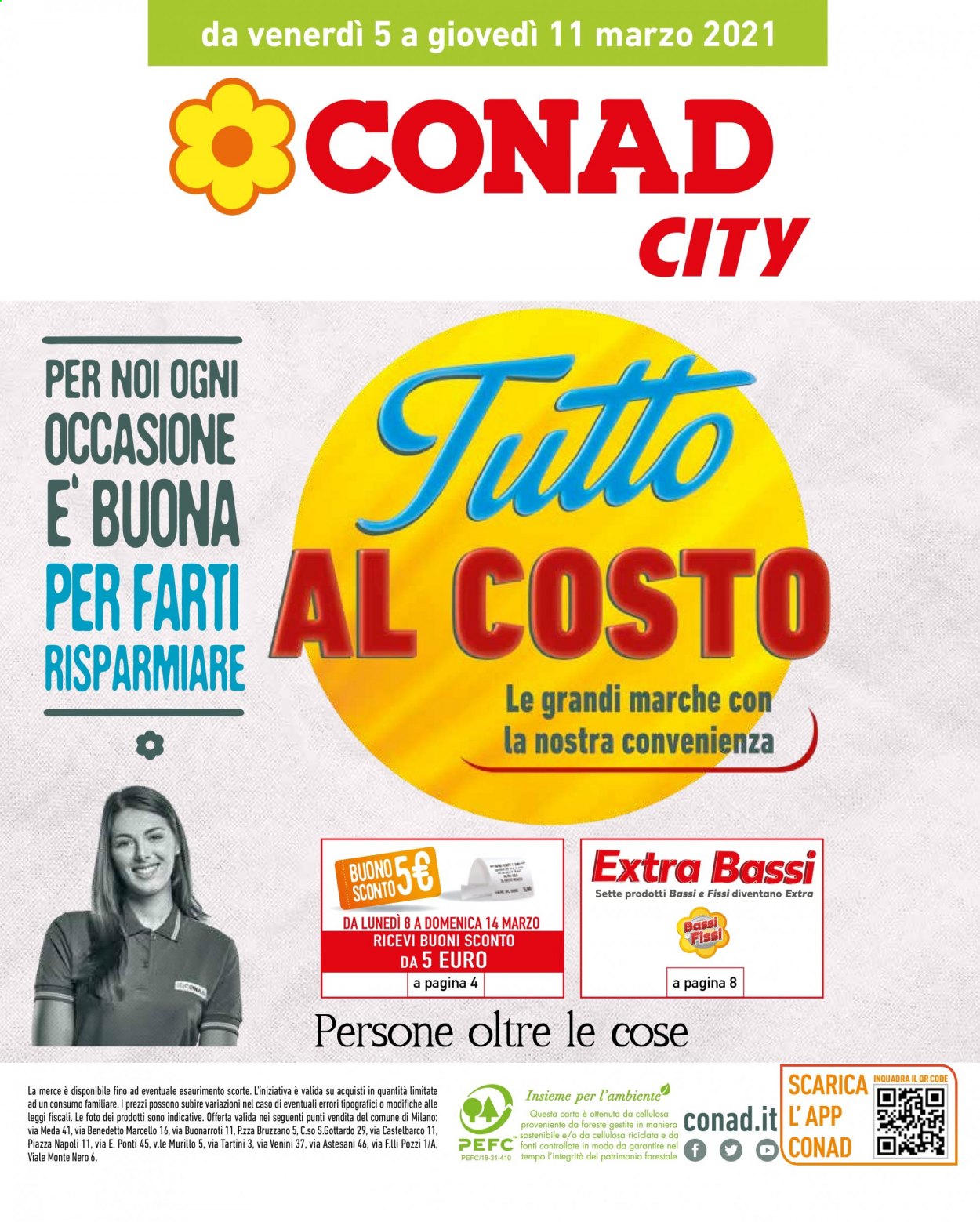 thumbnail - Volantino Conad - 5/3/2021 - 11/3/2021 - Prodotti in offerta - Ponti. Pagina 1.