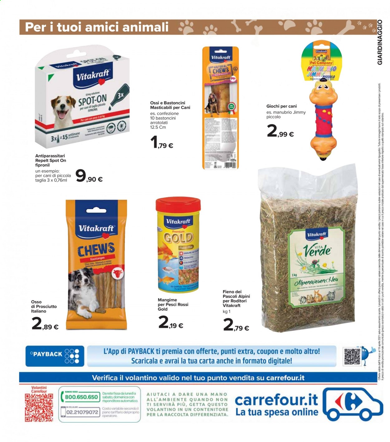 Volantino Carrefour - 8/3/2021 - 19/4/2021 - Prodotti in offerta - bastoncini. Pagina 8.