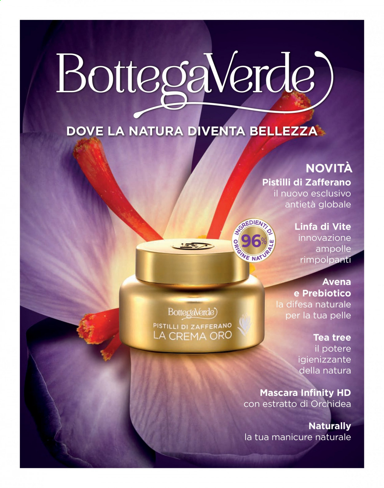 thumbnail - Volantino Bottega Verde - 9/3/2021 - 31/8/2021 - Prodotti in offerta - mascara, igienizzante, tea tree. Pagina 1.