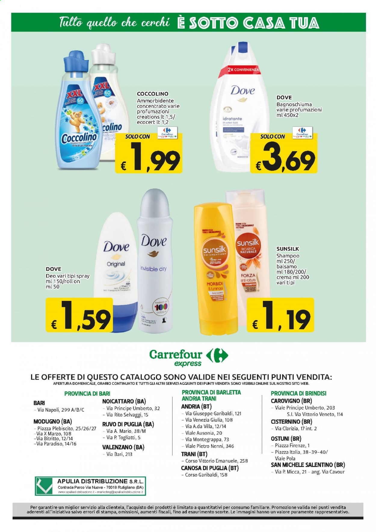Volantino Carrefour - 9/3/2021 - 15/3/2021 - Prodotti in offerta - more, ammorbidente, Coccolino, shampoo, bagnoschiuma, balsamo, Sunsilk, roll on. Pagina 8.