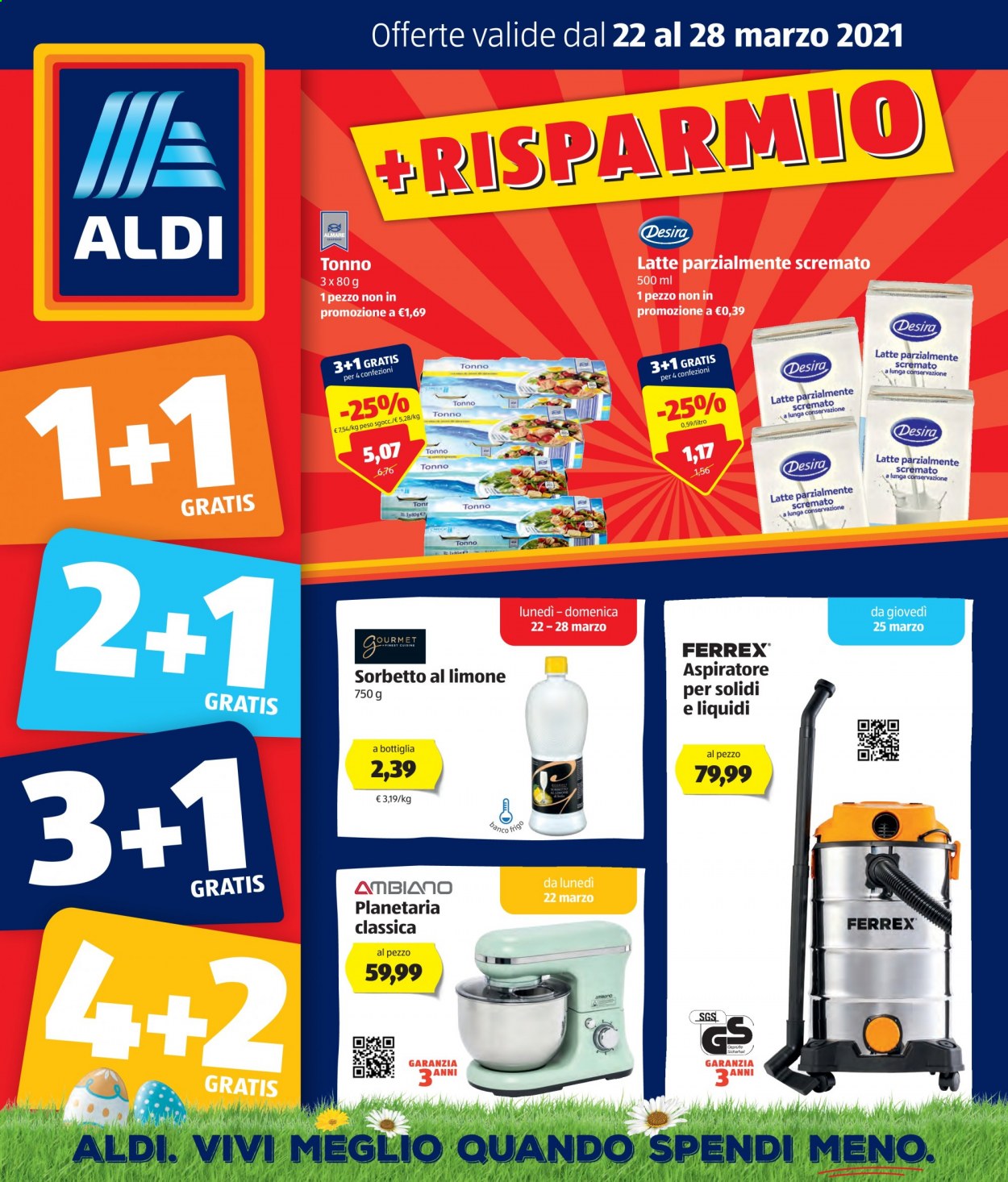 Volantino Aldi - 22/3/2021 - 28/3/2021. Pagina 1