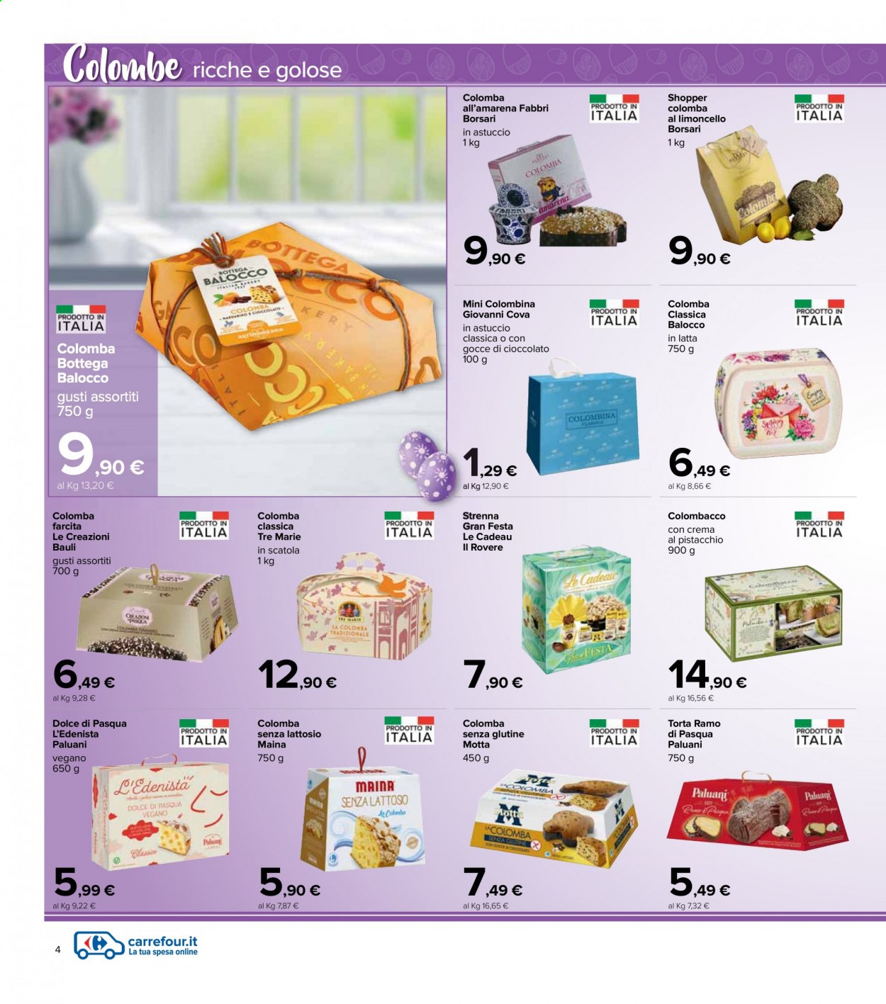 Volantino Carrefour - 22/3/2021 - 5/4/2021 - Prodotti in offerta - Bauli, torta, gocce di cioccolato, Limoncello. Pagina 4.