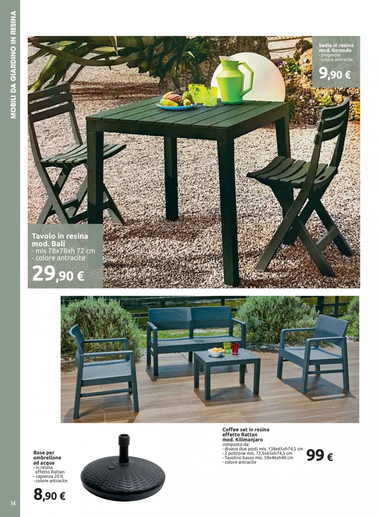 Volantino Carrefour - 22/3/2021 - 24/5/2021 - Prodotti in offerta - tavolo, sedia, divano, tavolino. Pagina 14.