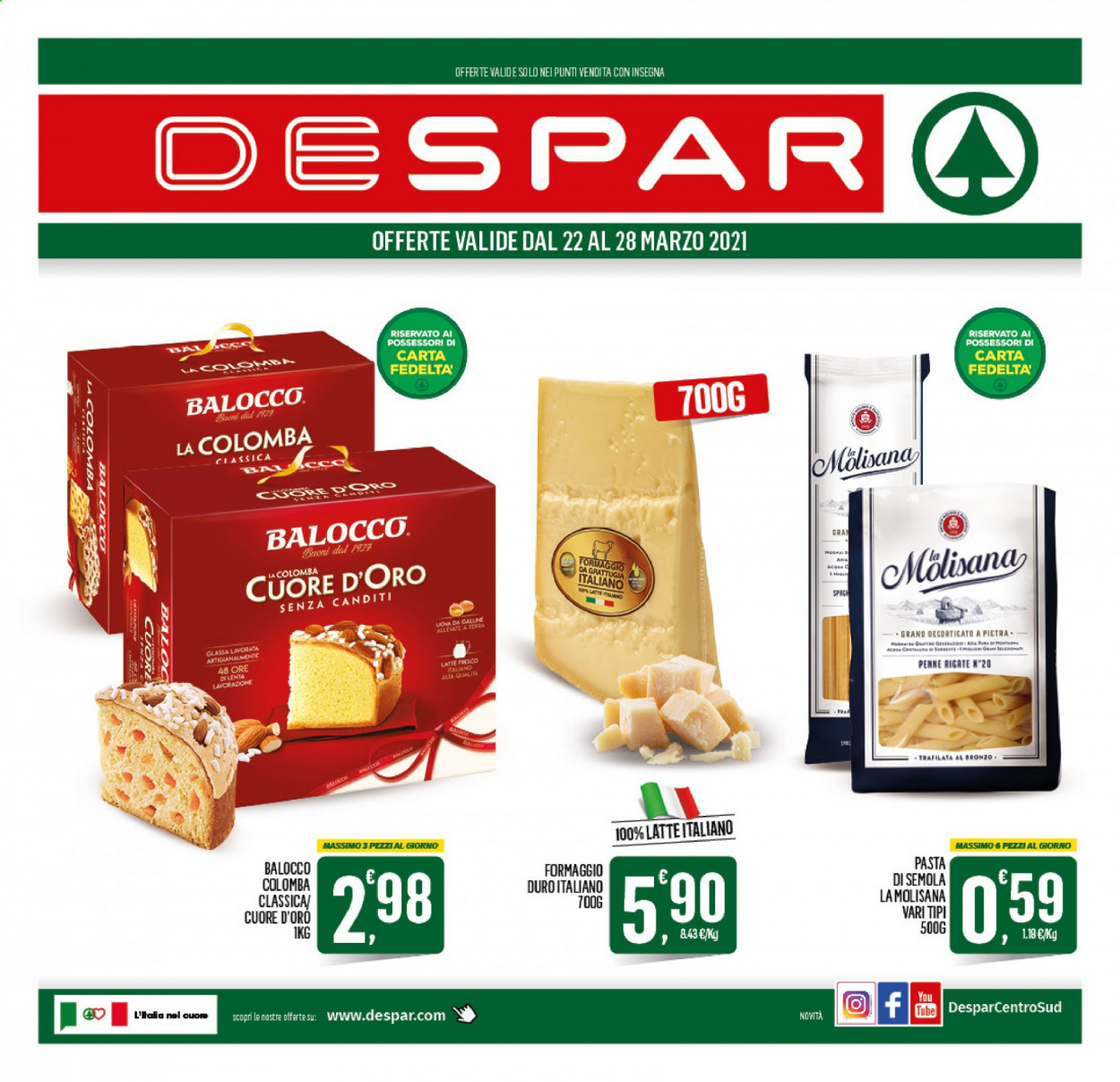 Volantino Despar - 22/3/2021 - 28/3/2021. Pagina 1