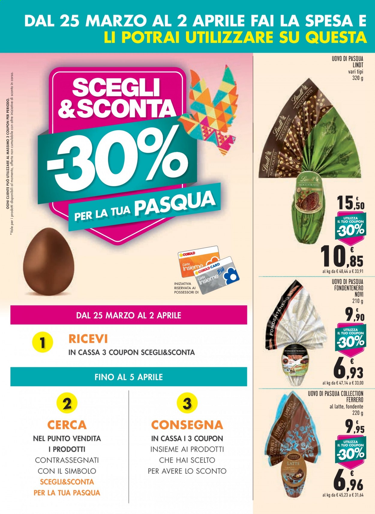 thumbnail - Volantino Conad - 24/3/2021 - 4/4/2021 - Prodotti in offerta - uovo di Pasqua, Ferrero. Pagina 6.