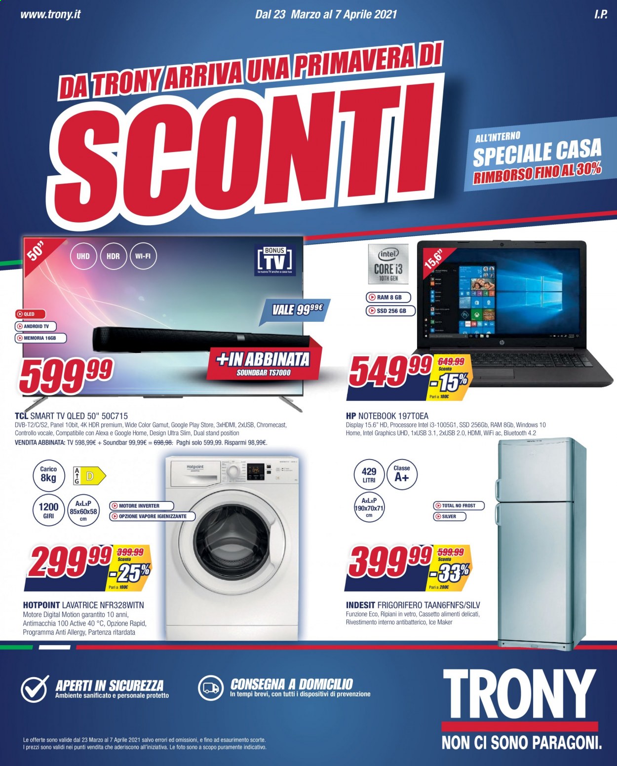 Volantino Trony - 23/3/2021 - 7/4/2021. Pagina 1