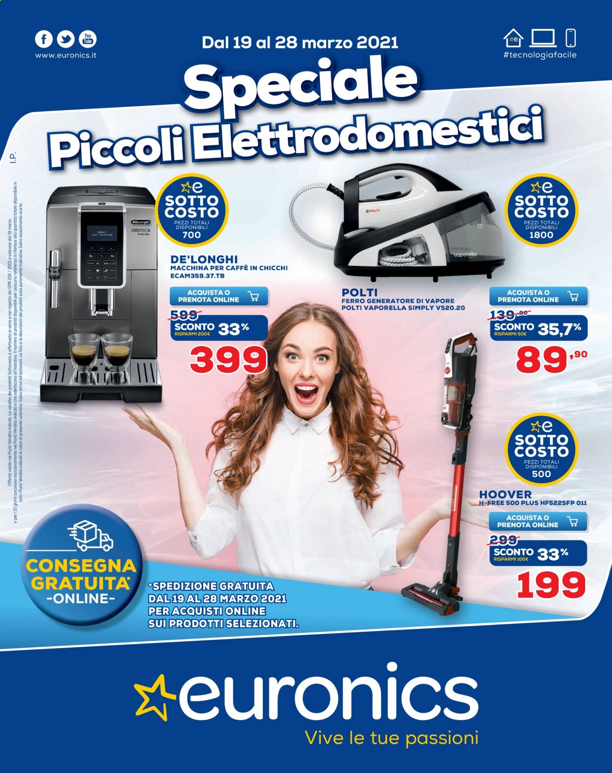 Volantino Euronics - 19/3/2021 - 28/3/2021. Pagina 1