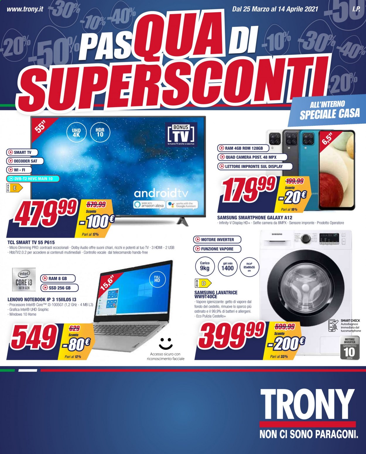 Volantino Trony - 25/3/2021 - 14/4/2021. Pagina 1