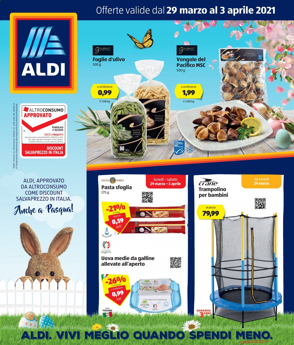 Volantino Aldi - 29/3/2021 - 3/4/2021. Pagina 1