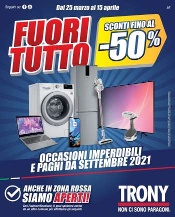 Volantino Trony - 25.3.2021 - 15.4.2021.
