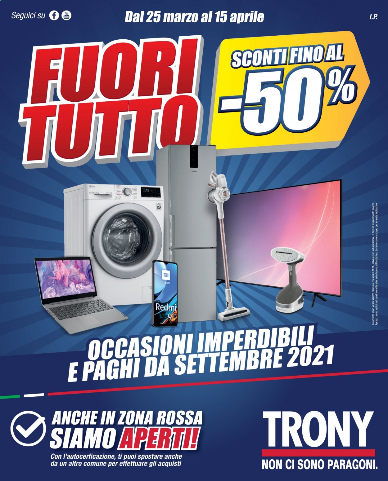 thumbnail - Volantino Trony - 25/3/2021 - 15/4/2021 - Prodotti in offerta - Xiaomi Redmi. Pagina 1.