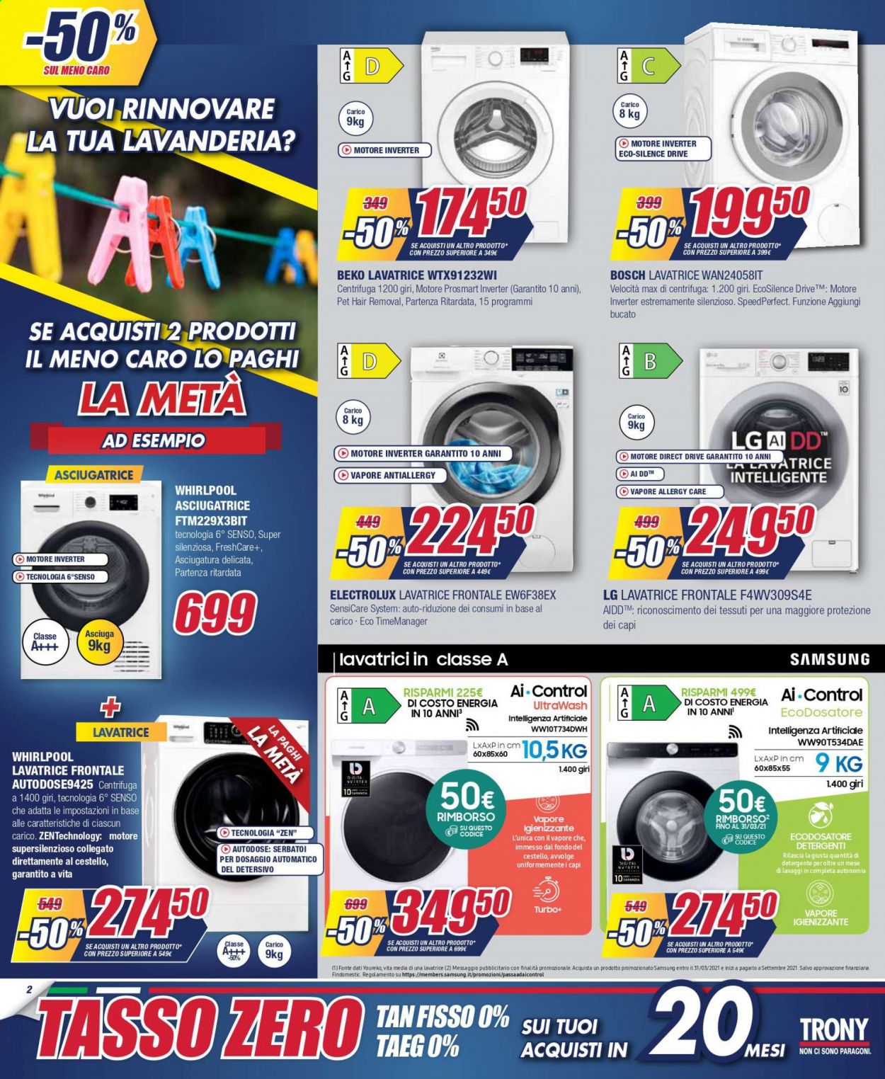 Volantino Trony - 25/3/2021 - 11/4/2021. Pagina 2