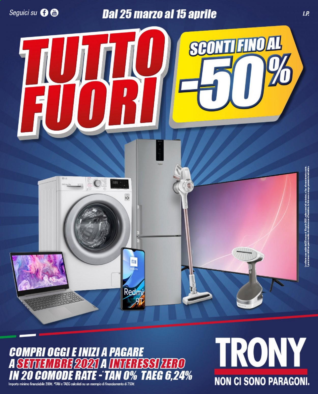 Volantino Trony - 25/3/2021 - 15/4/2021. Pagina 1