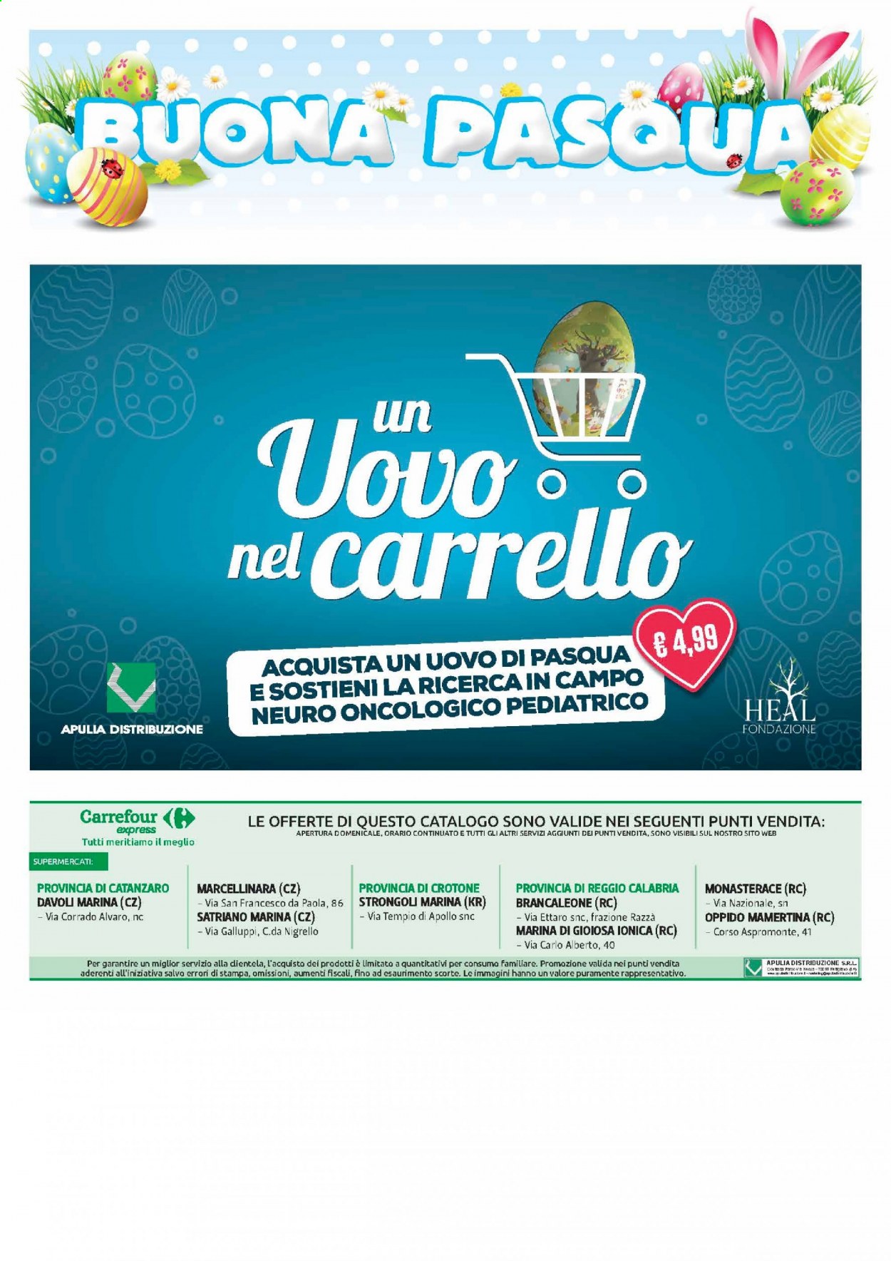 Volantino Carrefour - 24/3/2021 - 5/4/2021 - Prodotti in offerta - uovo di Pasqua, carrello. Pagina 24.