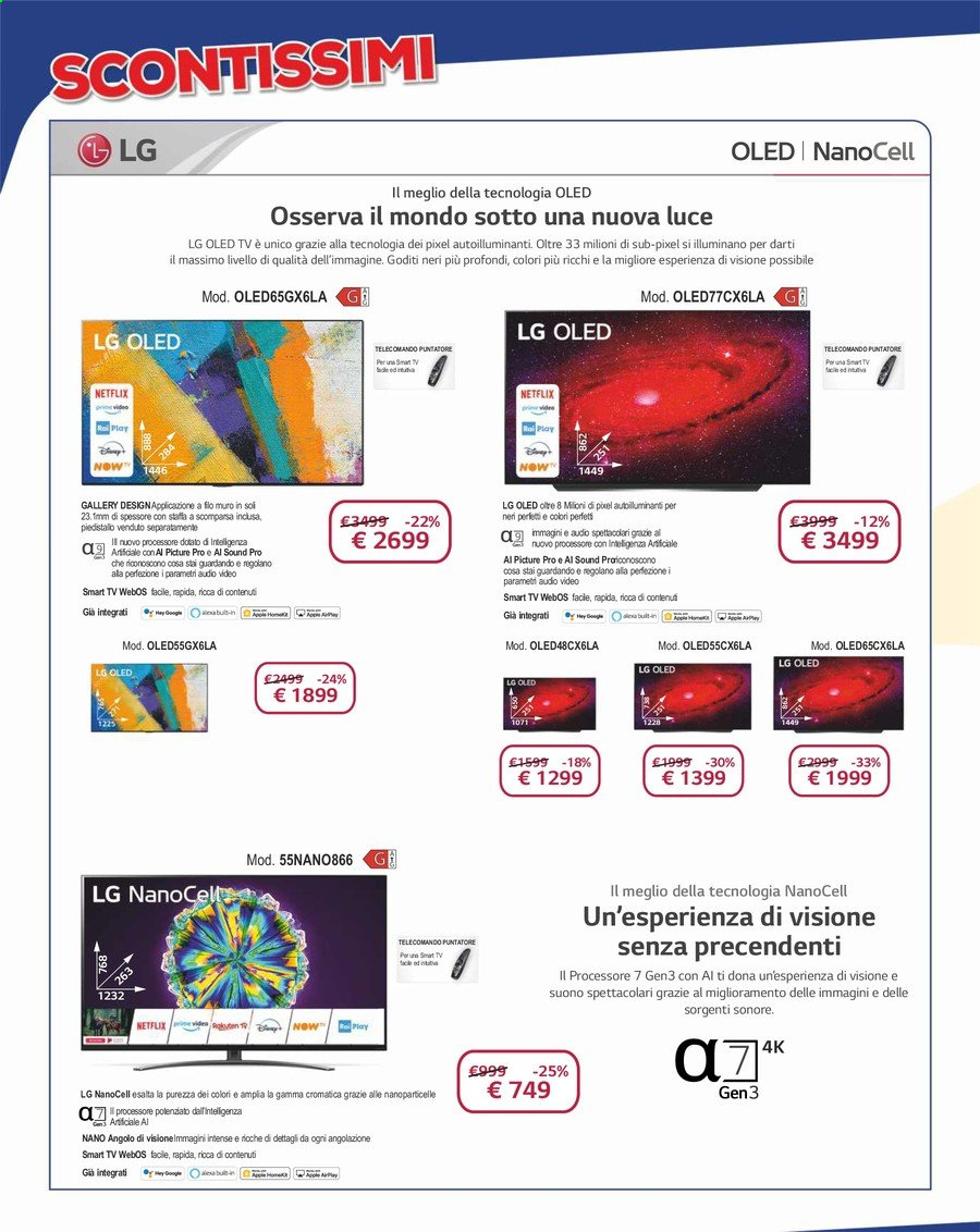 thumbnail - Volantino Euronics - 29/3/2021 - 14/4/2021 - Prodotti in offerta - LG, Smart TV, OLED TV, televisore. Pagina 2.