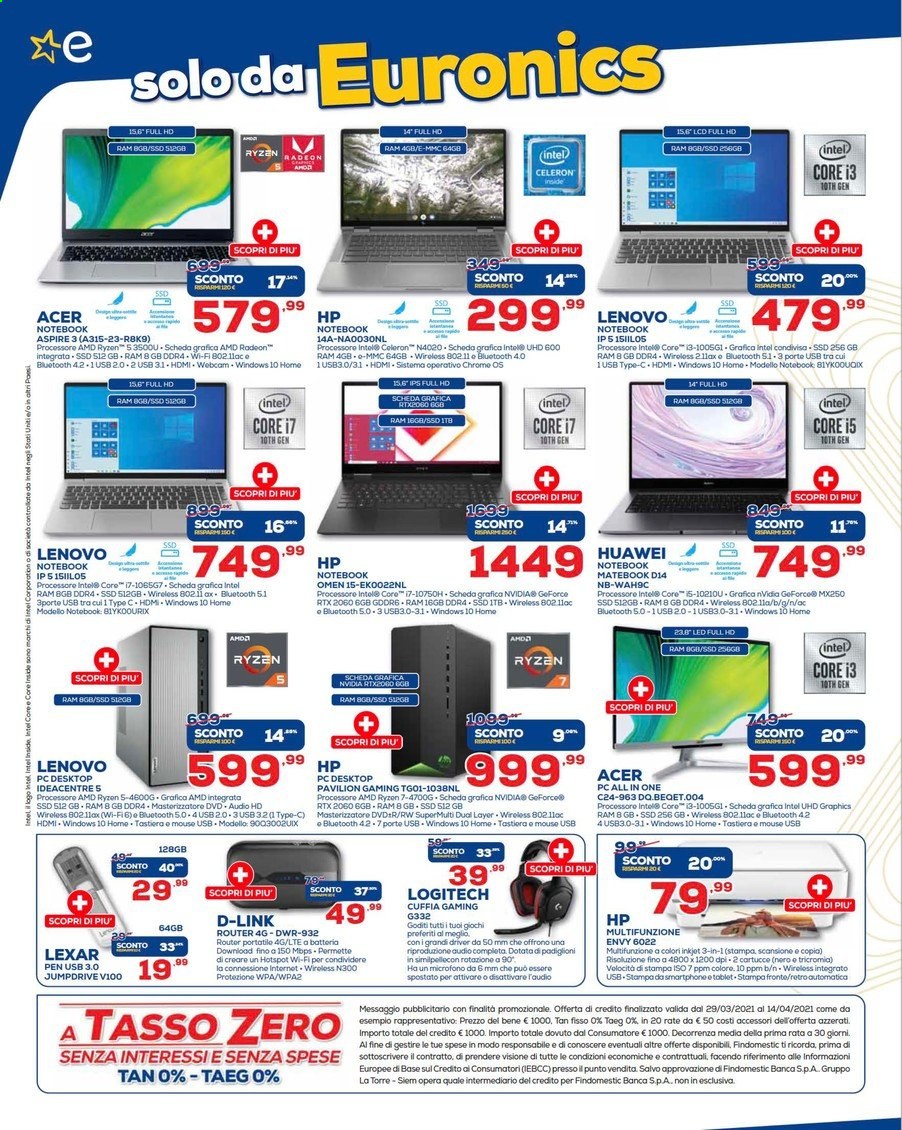 Volantino Euronics - 29/3/2021 - 14/4/2021. Pagina 9