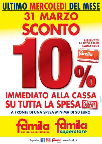 Volantino Famila - 31.3.2021 - 31.3.2021.
