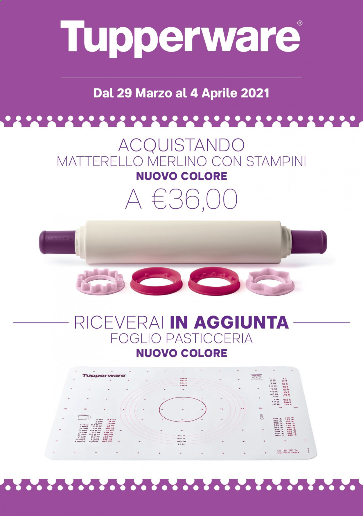 thumbnail - Volantino Tupperware - 29/3/2021 - 4/4/2021 - Prodotti in offerta - matterello. Pagina 1.