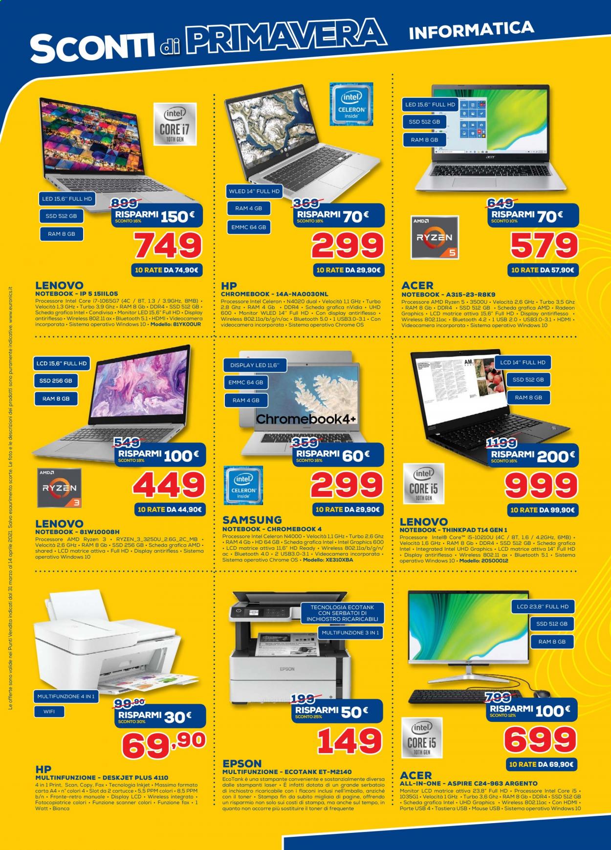 Volantino Euronics - 31/3/2021 - 14/4/2021. Pagina 4