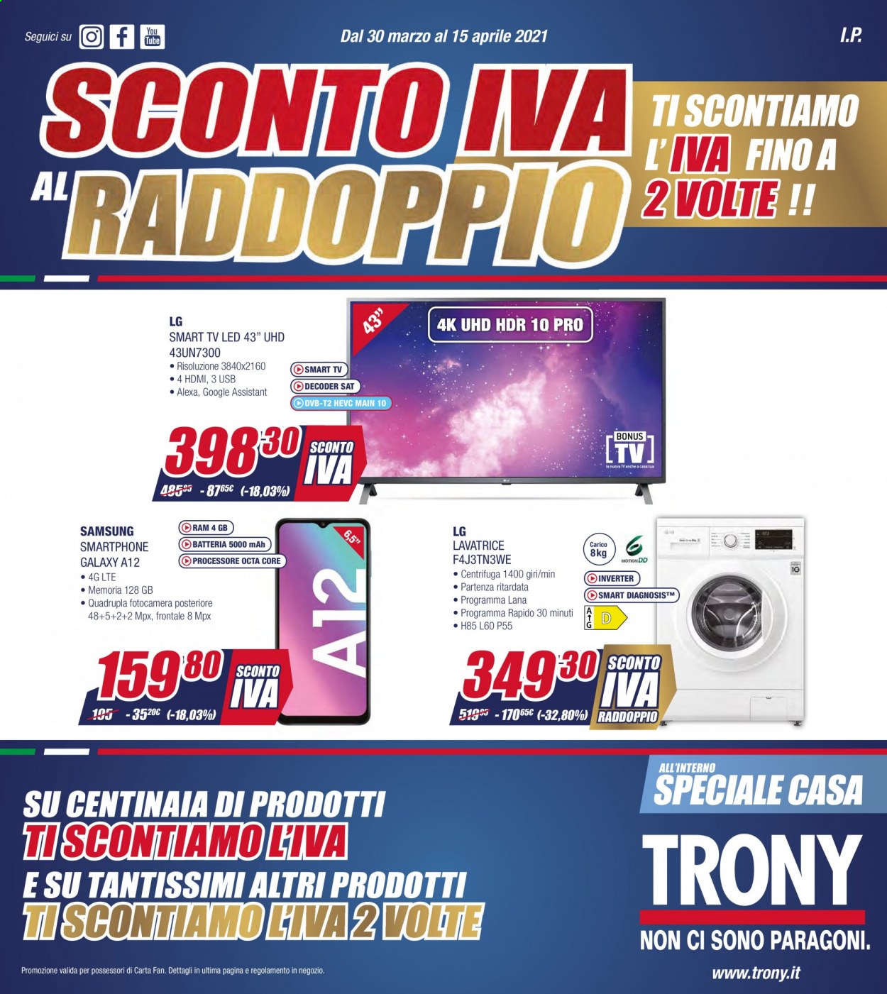 Volantino Trony - 30/3/2021 - 15/4/2021. Pagina 1