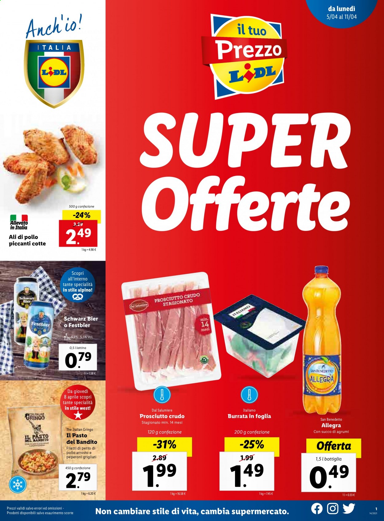 Volantino Lidl - 5/4/2021 - 11/4/2021. Pagina 1